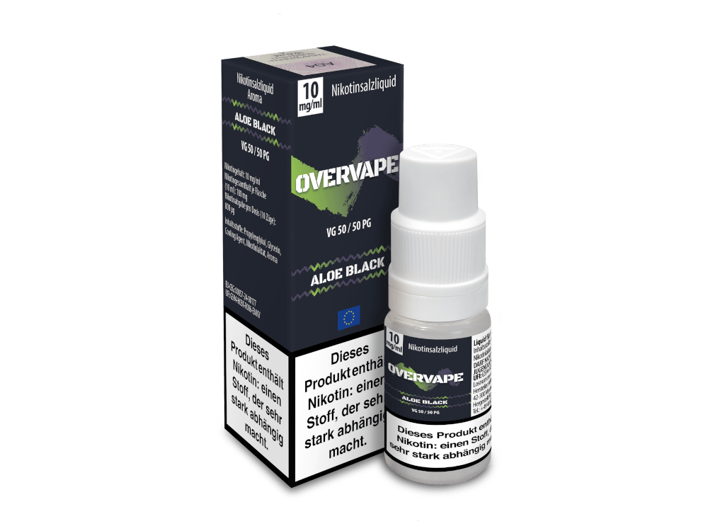 Overvape - Aloe Black - Nikotinsalz Liquid 10 mg/ml 5er Packung