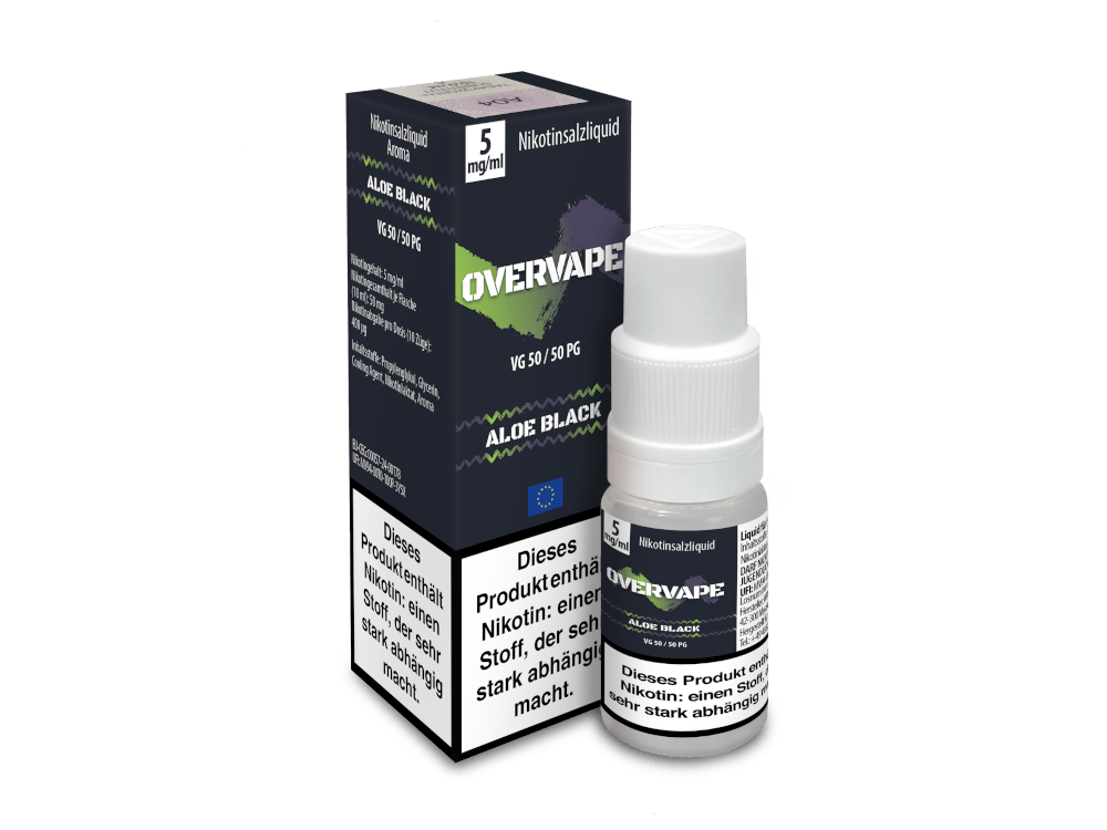 Overvape - Aloe Black - Nikotinsalz Liquid 5 mg/ml 5er Packung