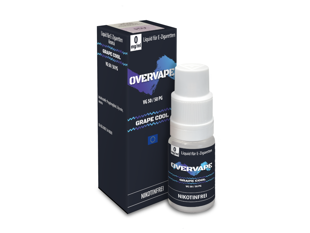 Overvape - Grape Cool - Nikotinsalz Liquid 0 mg/ml 5er Packung