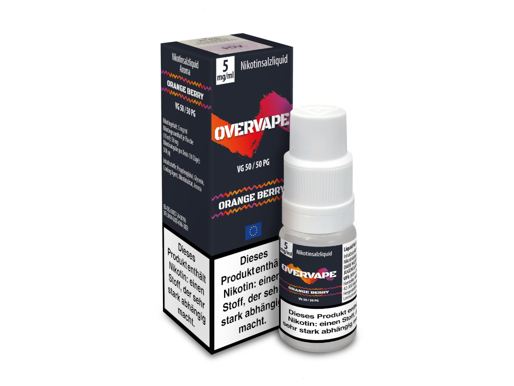 Overvape - Orange Berry - Nikotinsalz Liquid 5 mg/ml 5er Packung