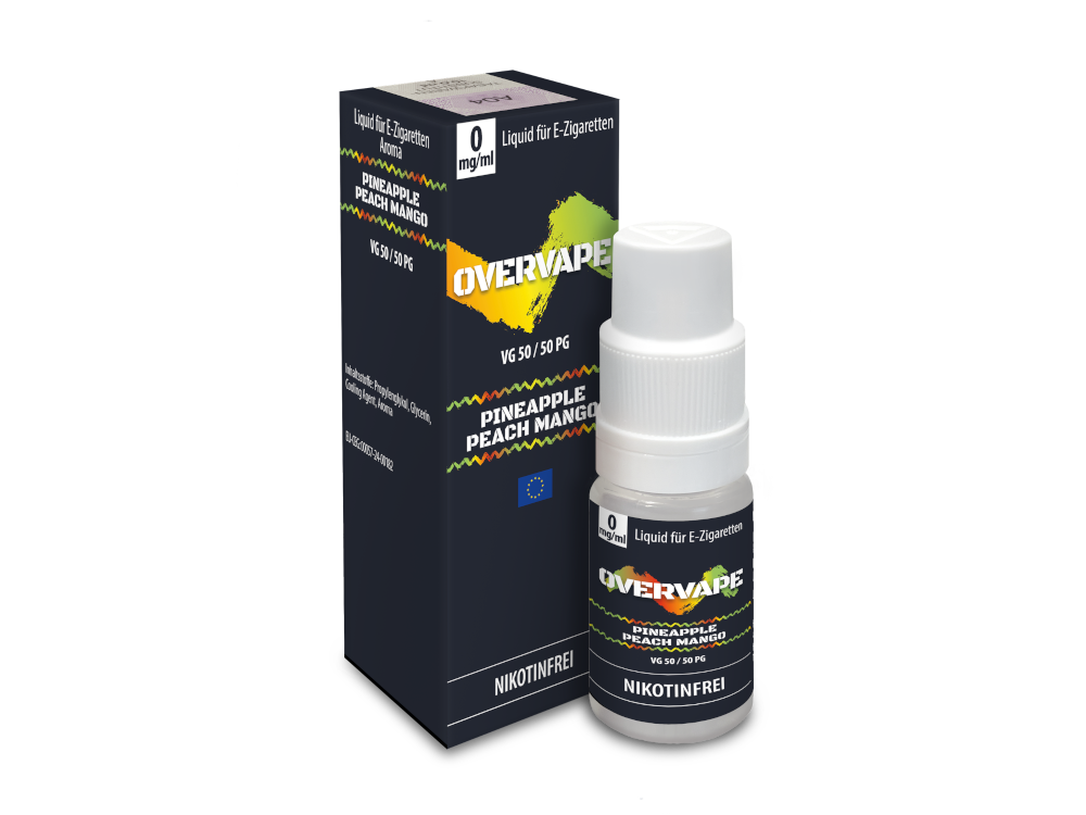 Overvape - Pineapple Peach Mango - Nikotinsalz Liquid 0 mg/ml 5er Packung