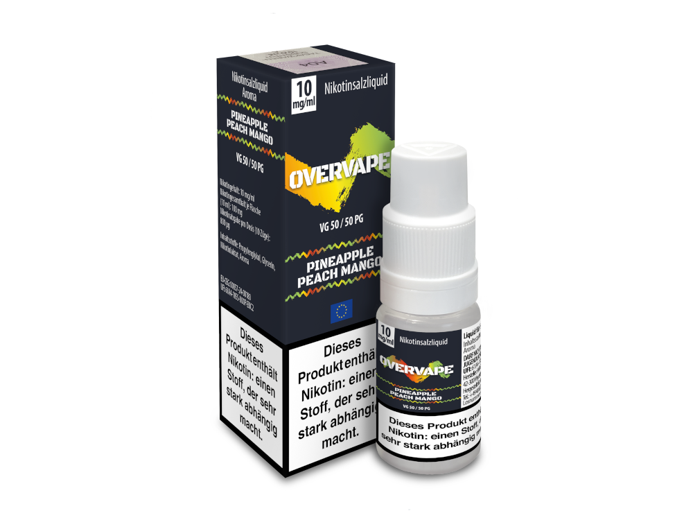 Overvape - Pineapple Peach Mango - Nikotinsalz Liquid 10 mg/ml 560er Packung