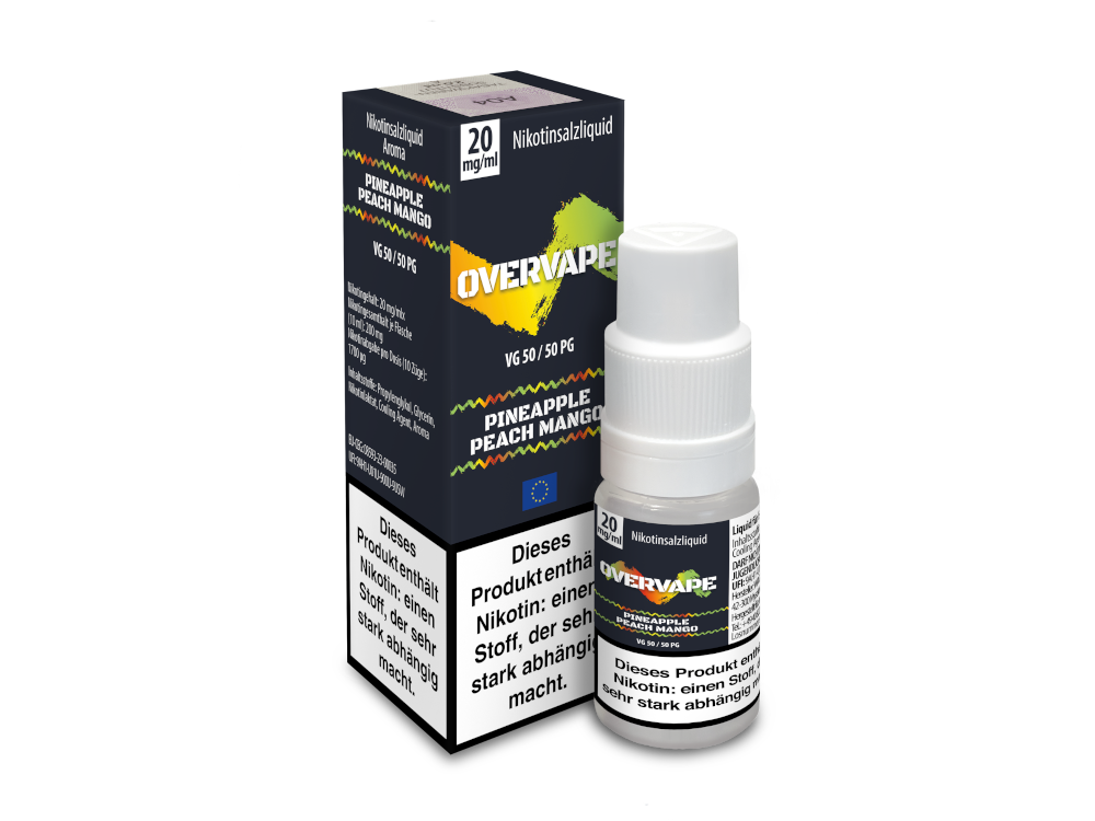 Overvape - Pineapple Peach Mango - Nikotinsalz Liquid 20 mg/ml 5er Packung