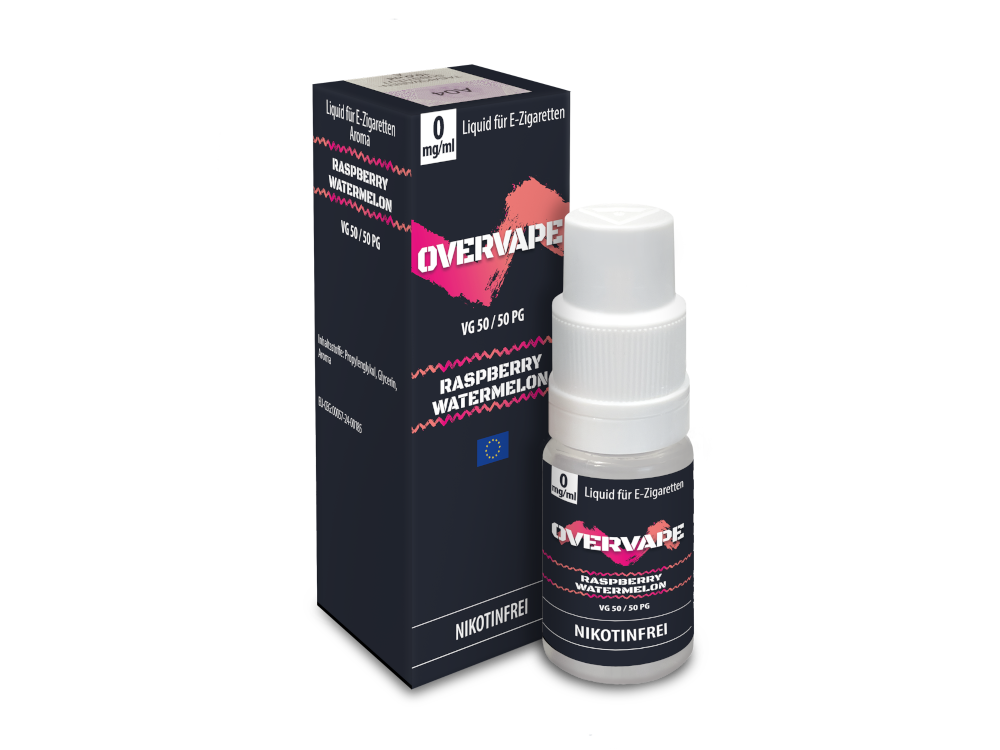 Overvape - Raspberry Watermelon - Nikotinsalz Liquid 0 mg/ml 560er Packung