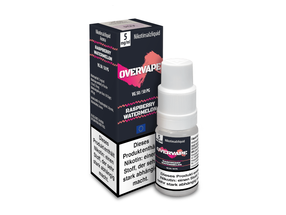 Overvape - Raspberry Watermelon - Nikotinsalz Liquid 5 mg/ml