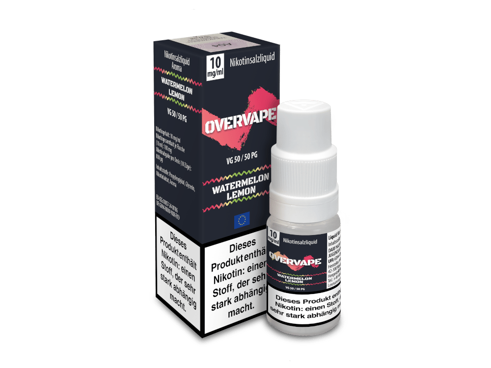 Overvape - Watermelon Lemon - Nikotinsalz Liquid 10 mg/ml 5er Packung