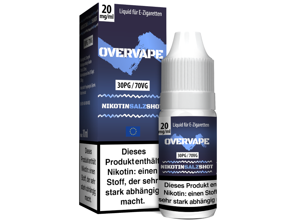Overvape - Nikotinsalz Shot 30PG/70VG 20 mg/ml