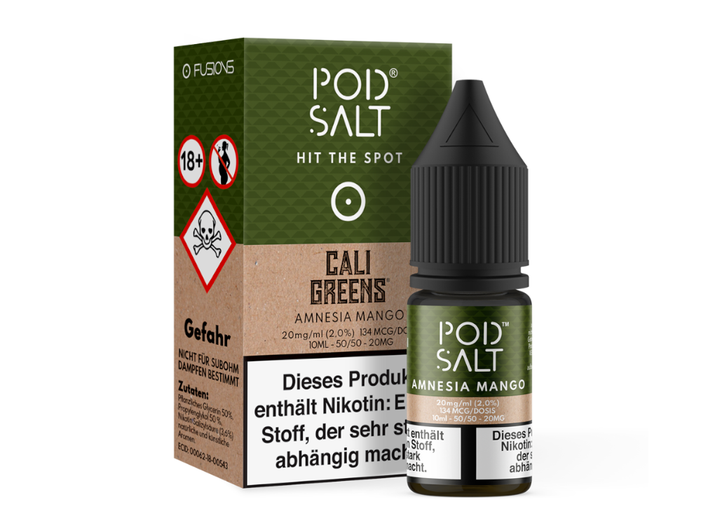Pod Salt Fusion - Amnesia Mango - Nikotinsalz Liquid 20 mg/ml 5er Packung