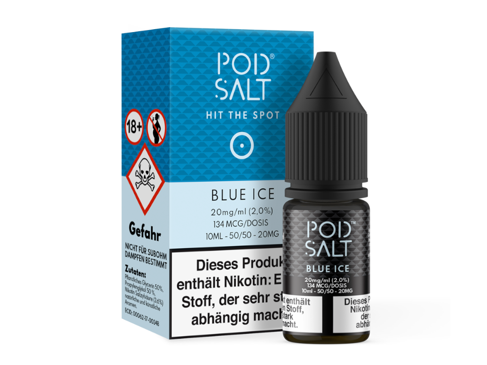 Pod Salt - Blue Ice - Nikotinsalz Liquid 20 mg/ml 100er Packung