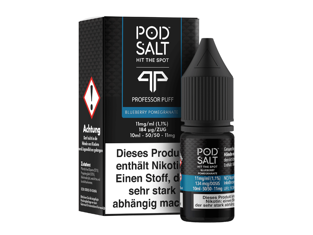 Pod Salt Fusion - Blueberry Pomegranate - Nikotinsalz Liquid 11 mg/ml 100er Packung