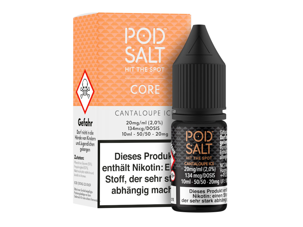 Pod Salt Core - Cantaloupe Ice - Nikotinsalz Liquid 20 mg/ml 100er Packung