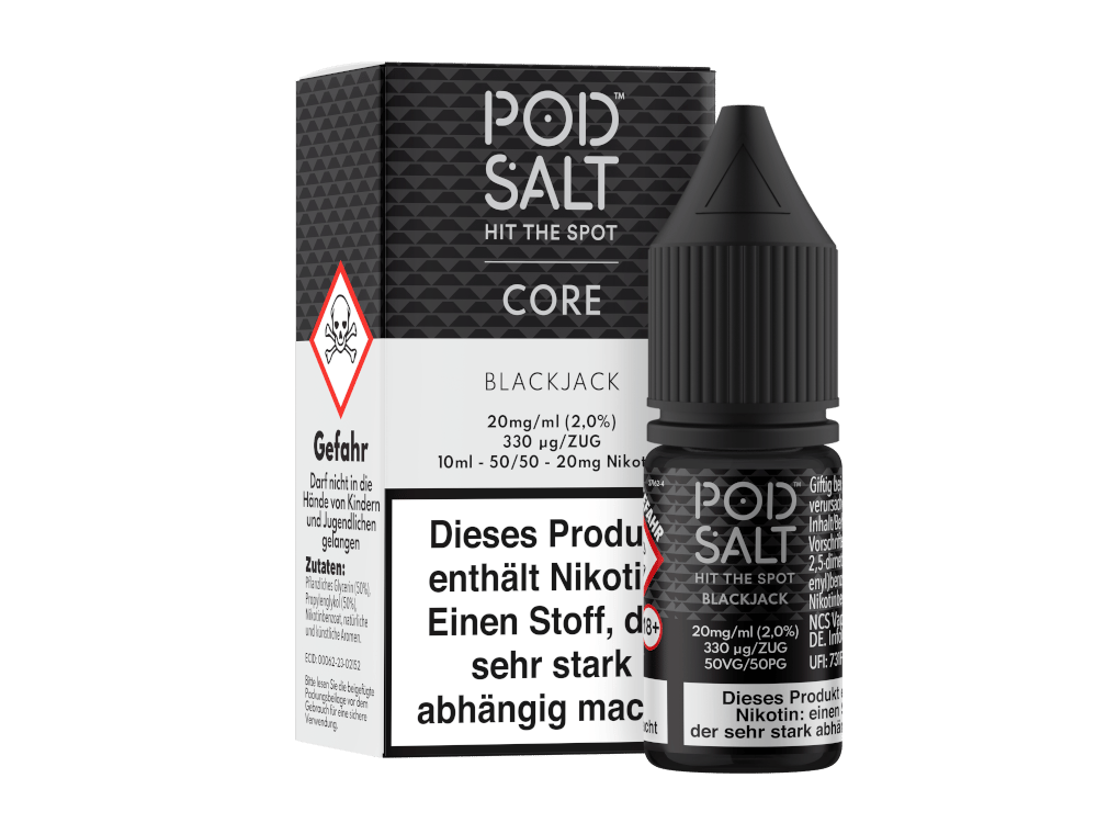 Pod Salt Core - Blackjack - Nikotinsalz Liquid 20 mg/ml 100er Packung