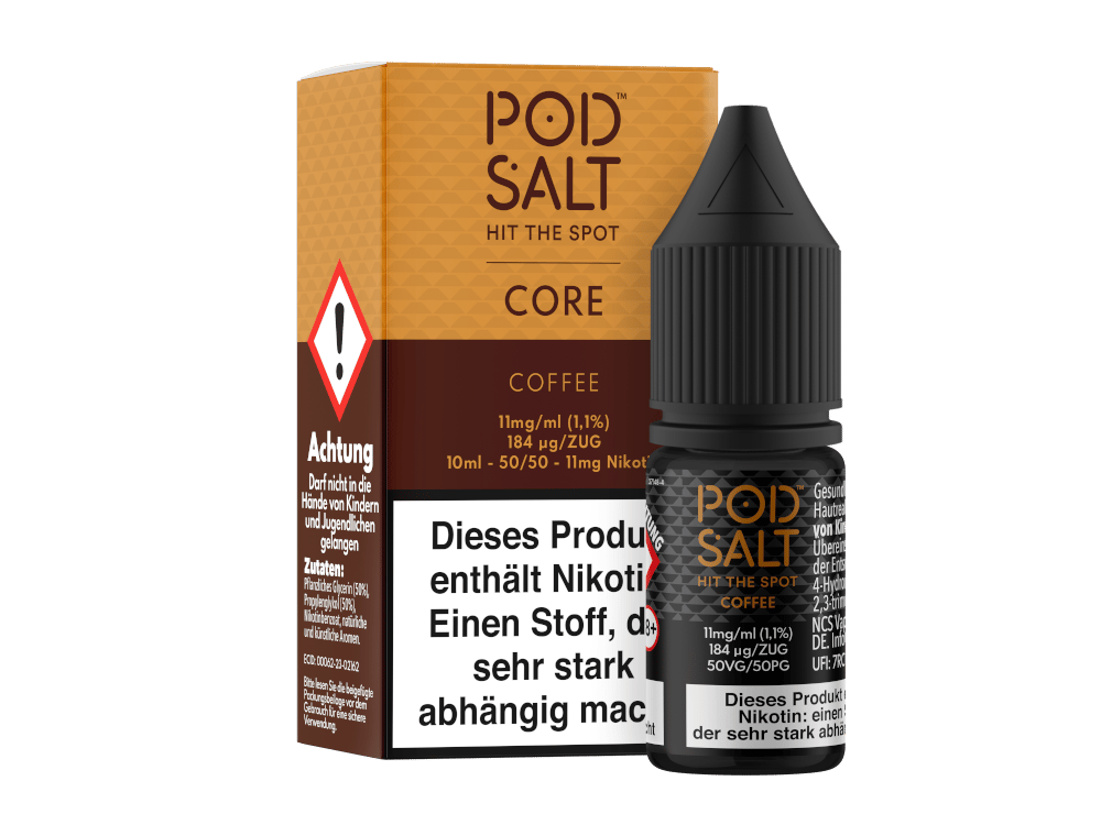 Pod Salt Core - Coffee - Nikotinsalz Liquid 11 mg/ml 5er Packung