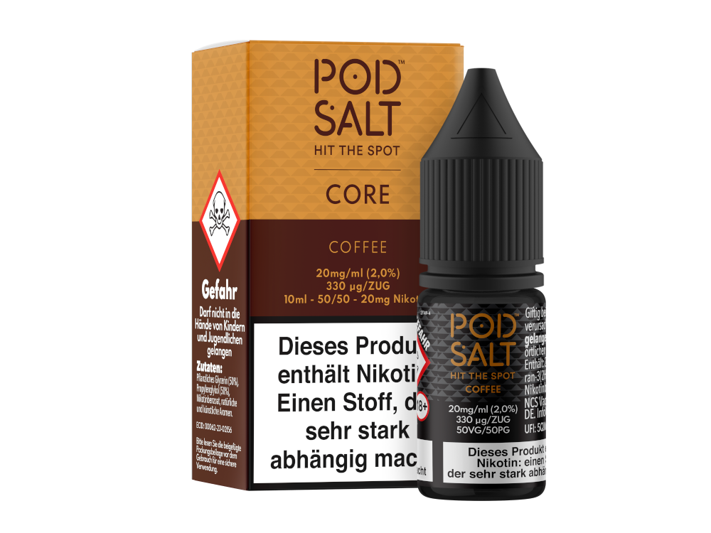 Pod Salt Core - Coffee - Nikotinsalz Liquid 20 mg/ml 5er Packung