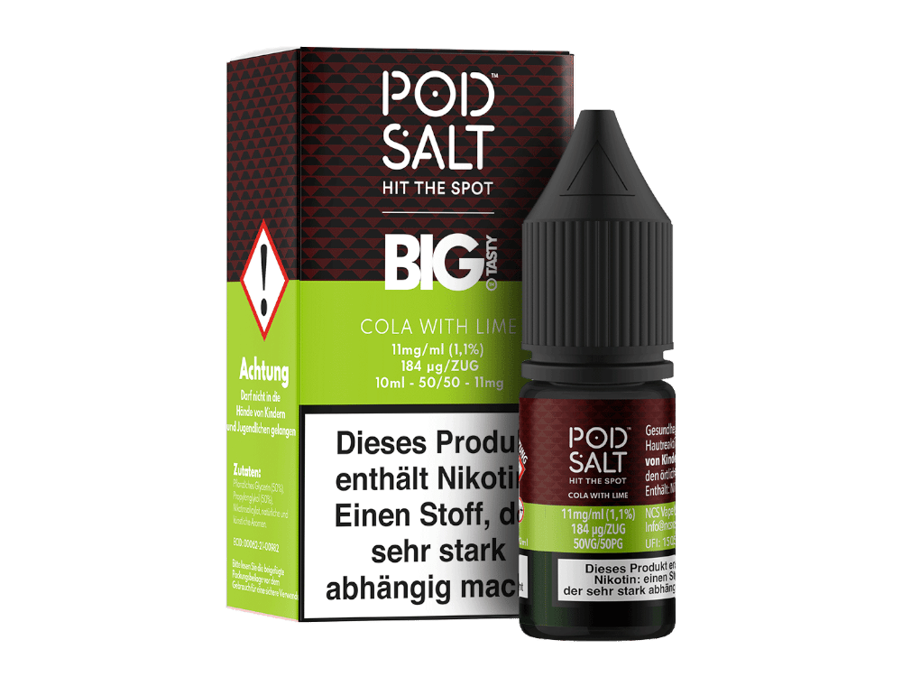Pod Salt Fusion - Cola with Lime - Nikotinsalz Liquid 11 mg/ml 5er Packung