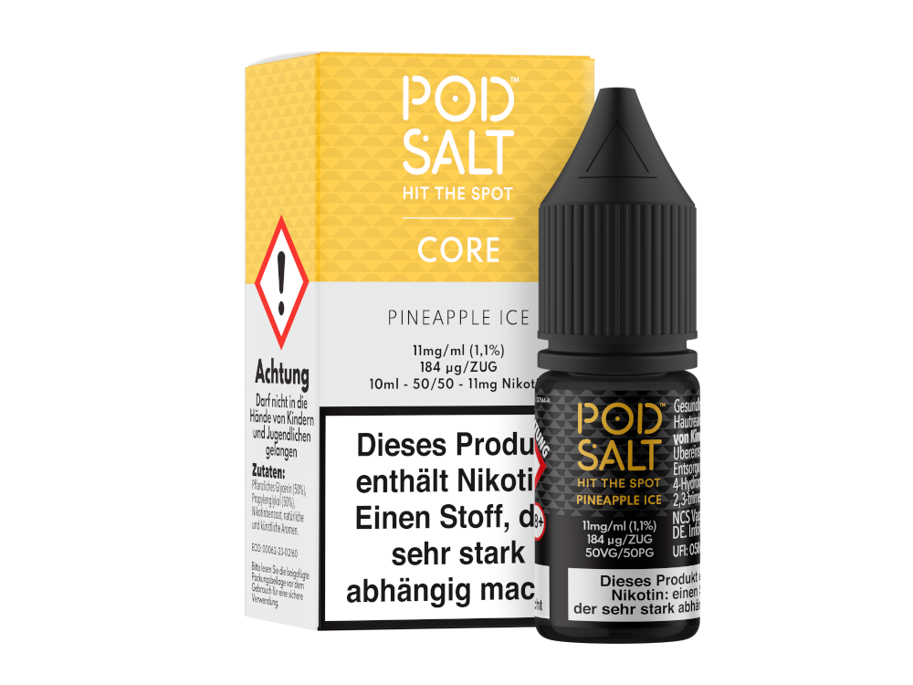Pod Salt Core - Pineapple Ice - Nikotinsalz Liquid 11 mg/ml 100er Packung