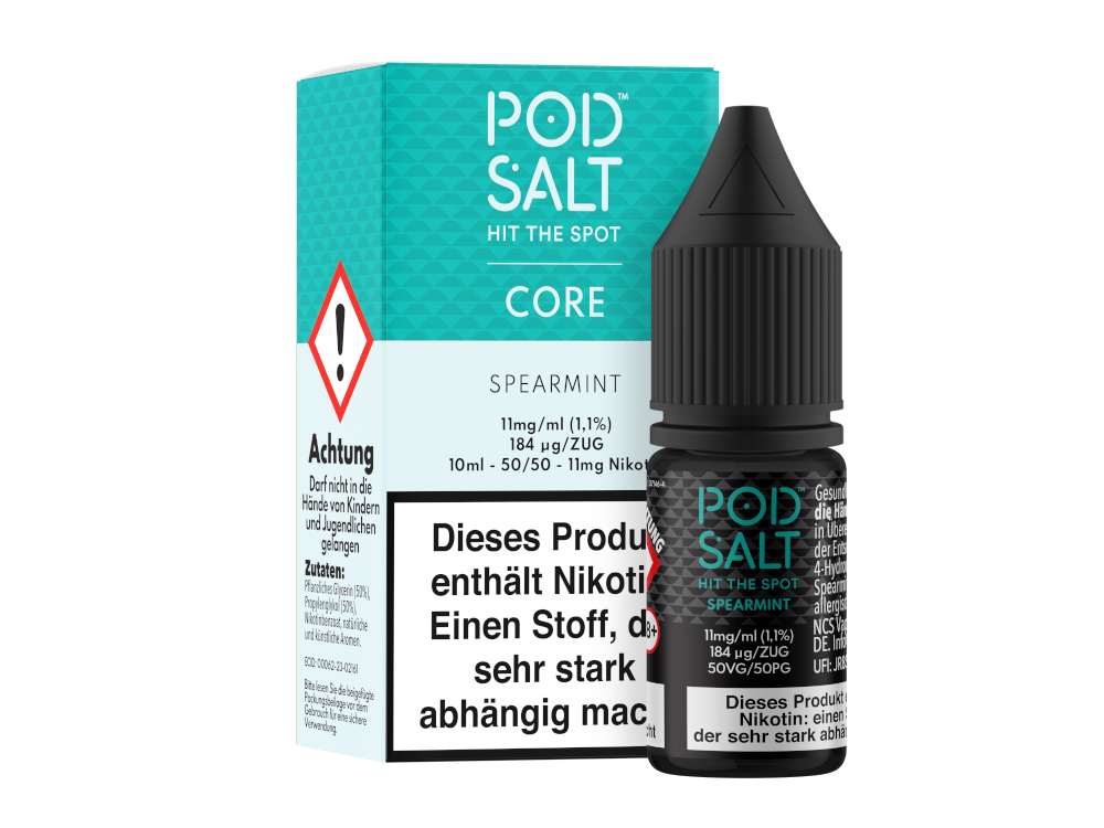 Pod Salt Core - Spearmint - Nikotinsalz Liquid 11 mg/ml 100er Packung