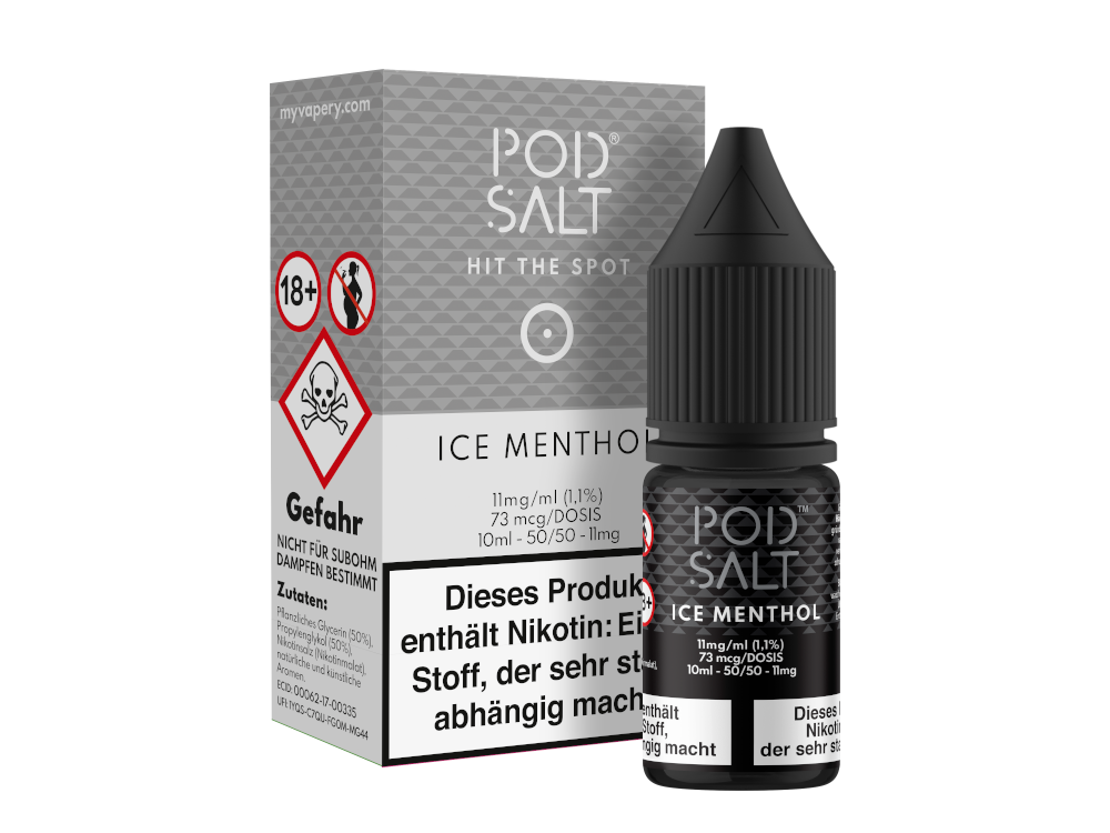 Pod Salt - Ice Menthol - Nikotinsalz Liquid 11 mg/ml 100er Packung