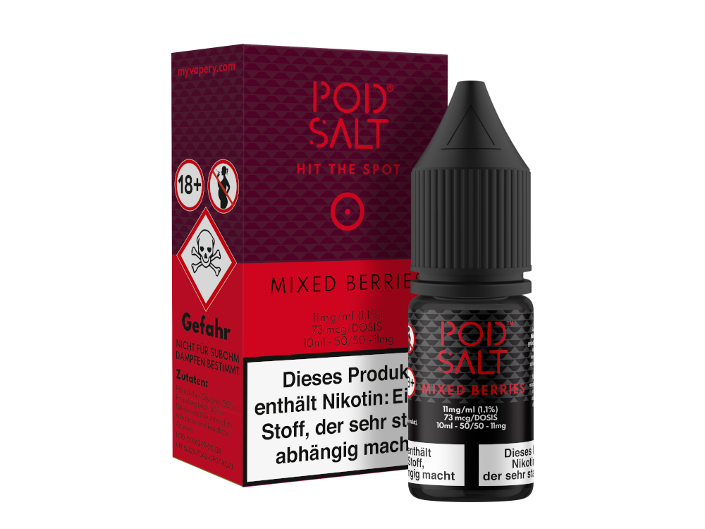 Pod Salt - Mixed Berries - Nikotinsalz Liquid 11 mg/ml 100er Packung