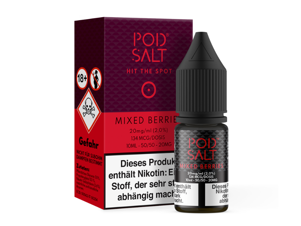 Pod Salt - Mixed Berries - Nikotinsalz Liquid 20 mg/ml 5er Packung