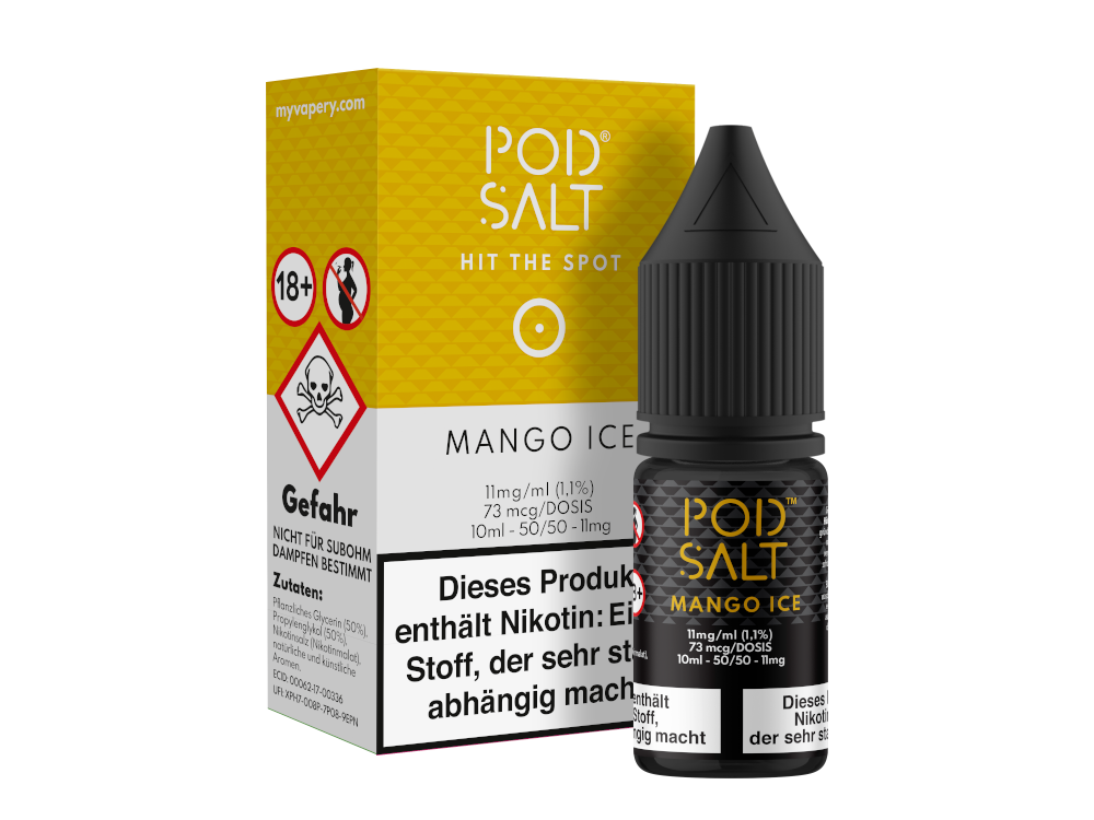Pod Salt - Mango Ice - Nikotinsalz Liquid 11 mg/ml 100er Packung