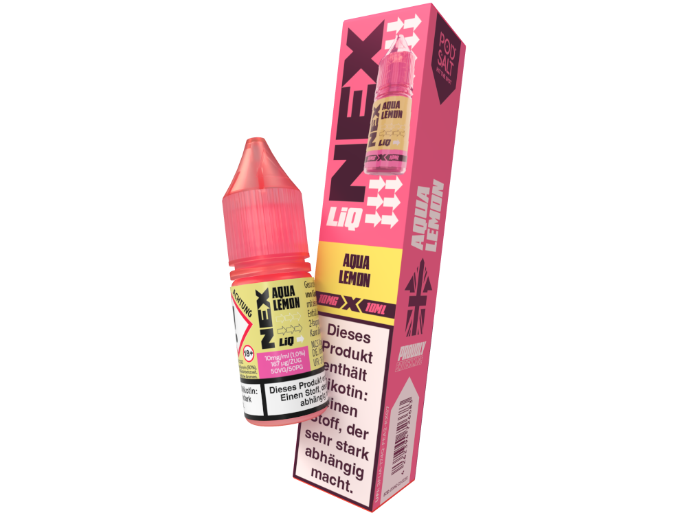 Pod Salt - NexLiq - Aqua Lemon - Nikotinsalz Liquid 10 mg/ml