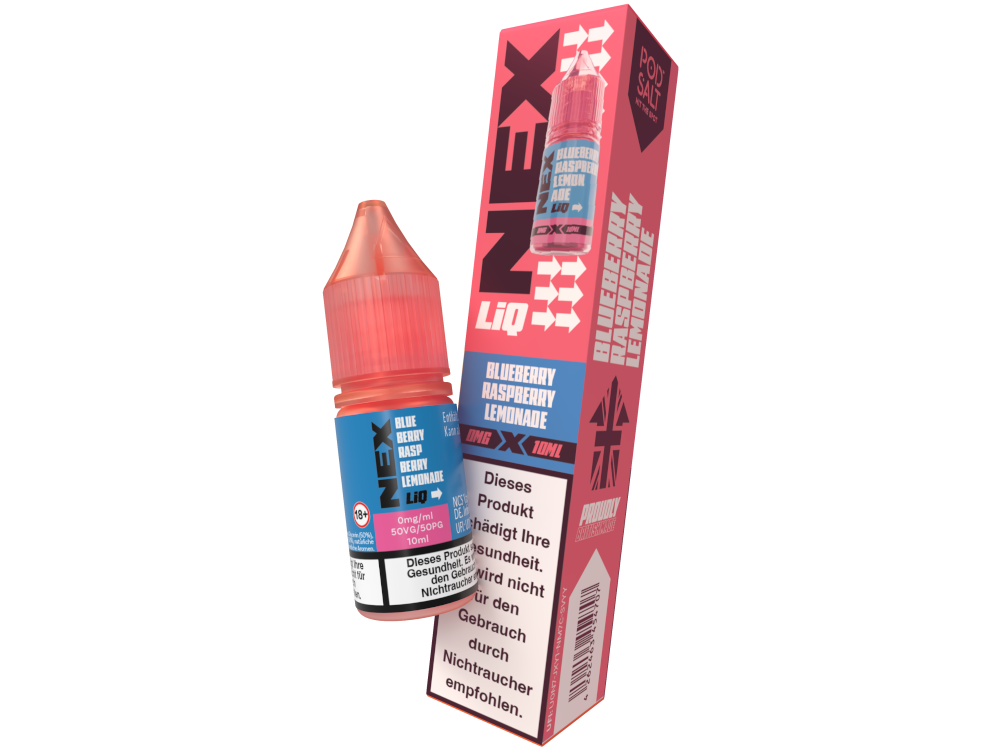 Pod Salt - NexLiq - Blueberry Raspberry Lemonade - Nikotinsalz Liquid 0 mg/ml
