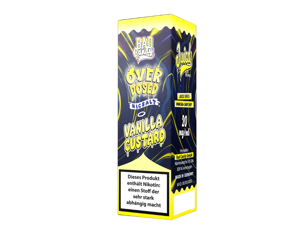 Bad Candy Liquids - Juicd - Overdosed Vanilla Custard - Nikotinsalz Liquid 20 mg/ml 10er Packung