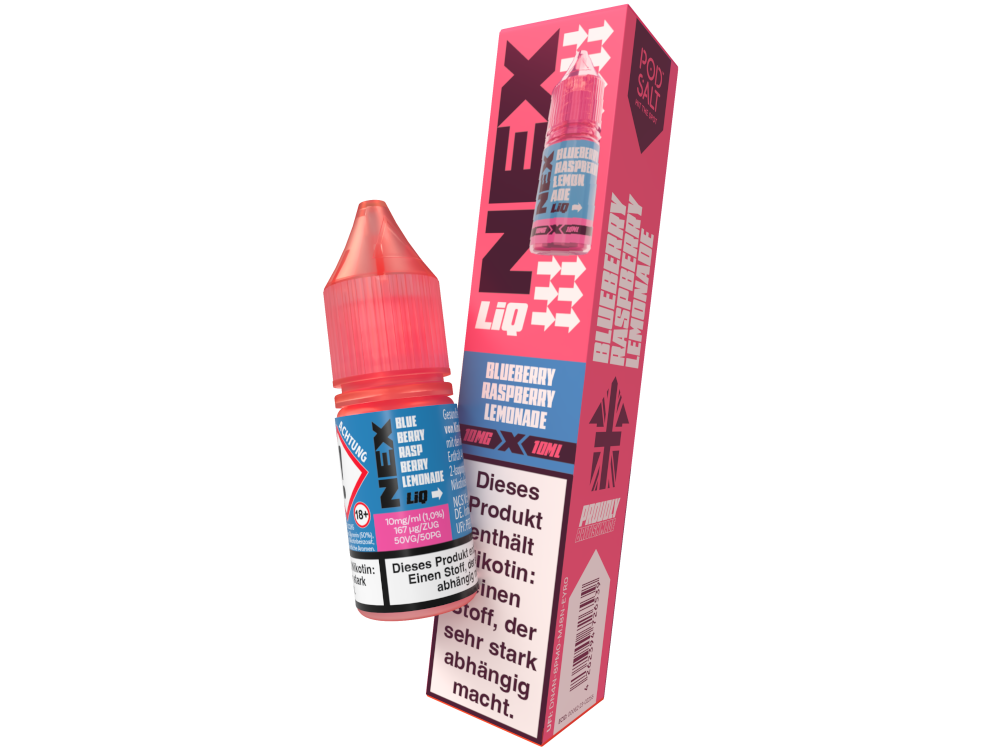 Pod Salt - NexLiq - Blueberry Raspberry Lemonade - Nikotinsalz Liquid 10 mg/ml