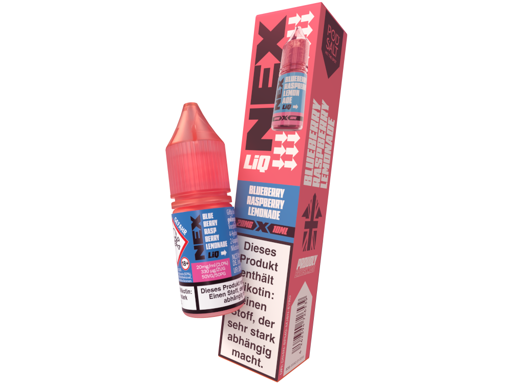 Pod Salt - NexLiq - Blueberry Raspberry Lemonade - Nikotinsalz Liquid 20 mg/ml 200er Packung