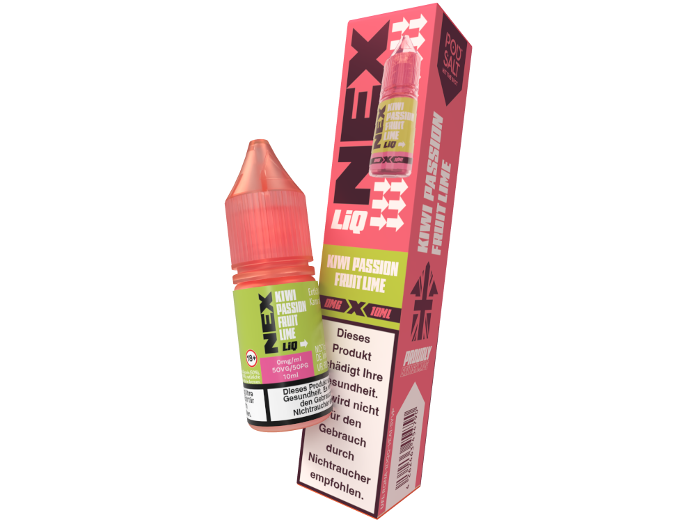 Pod Salt - NexLiq - Kiwi Passionfruit Lime - Nikotinsalz Liquid 0 mg/ml 10er Packung