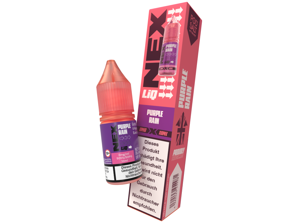 Pod Salt - NexLiq - Purple Rain - Nikotinsalz Liquid 0 mg/ml