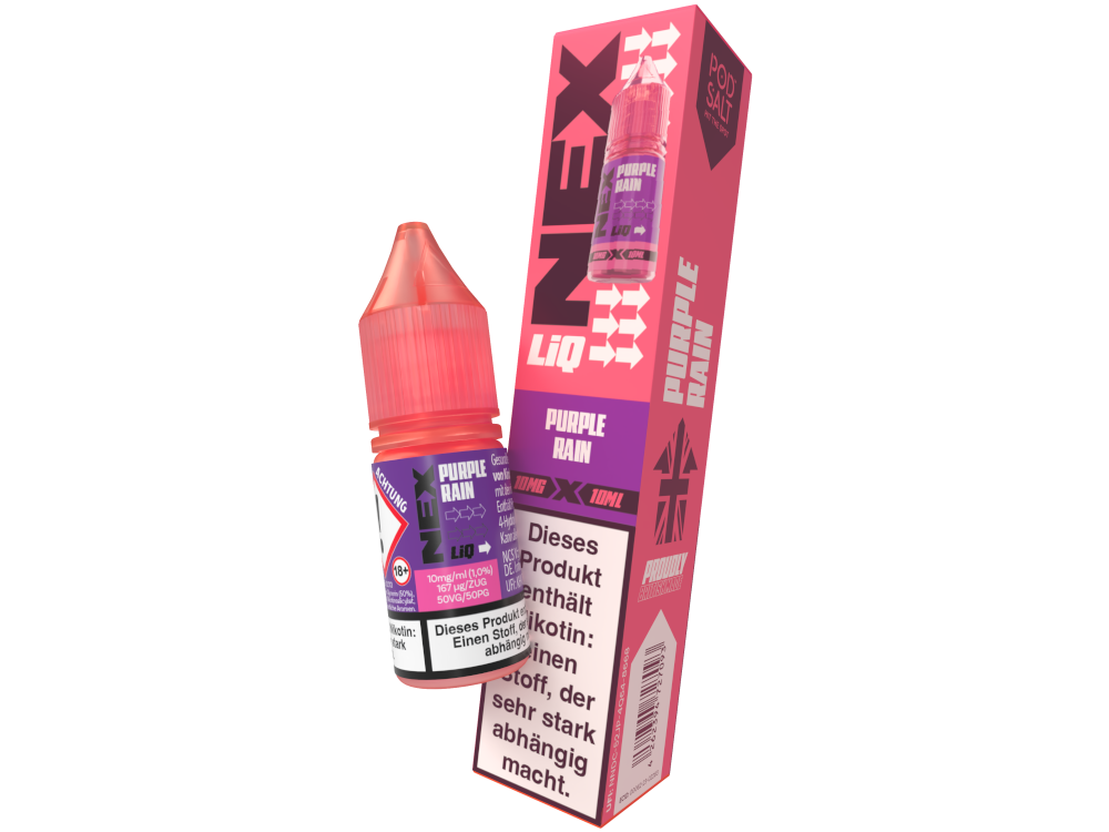 Pod Salt - NexLiq - Purple Rain - Nikotinsalz Liquid 10 mg/ml 10er Packung