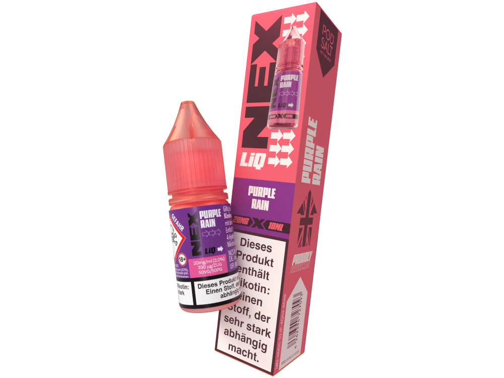 Pod Salt - NexLiq - Purple Rain - Nikotinsalz Liquid 20 mg/ml 10er Packung