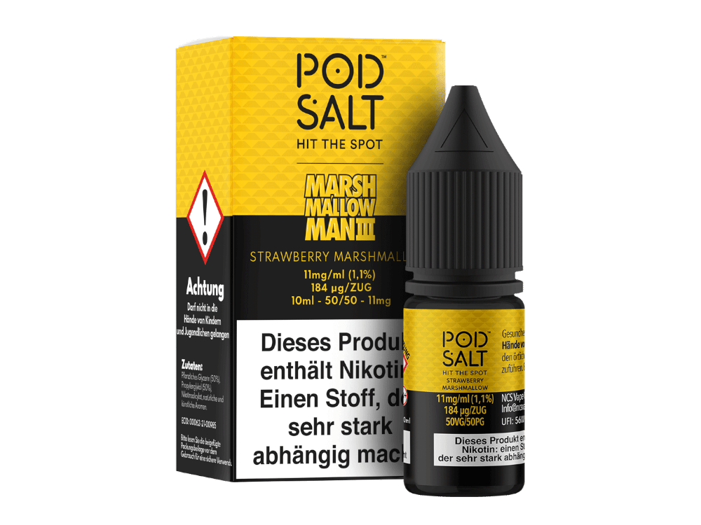 Pod Salt Fusion - Marshmallow Man 3 - Nikotinsalz Liquid 11 mg/ml 100er Packung