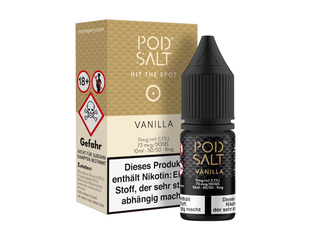 Pod Salt - Vanilla - Nikotinsalz Liquid 11 mg/ml 100er Packung