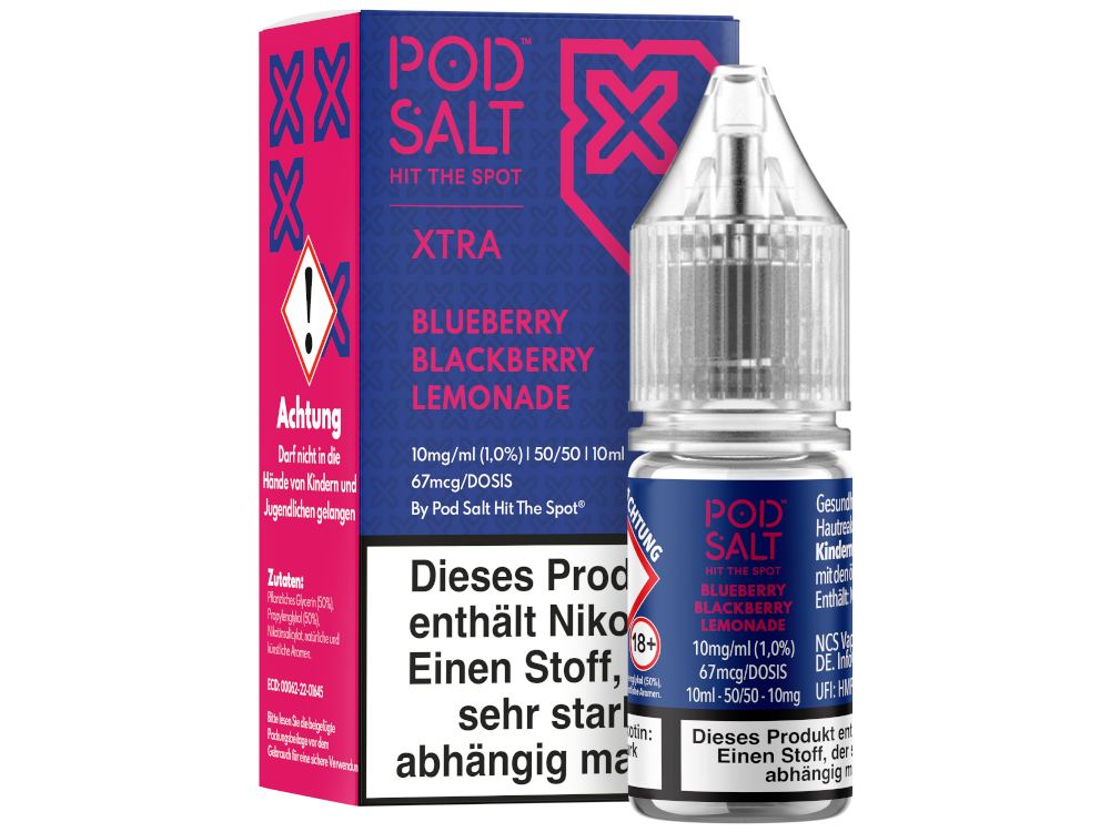 Pod Salt X - Blueberry Blackberry Lemonade - Nikotinsalz Liquid 10 mg/ml 100er Packung
