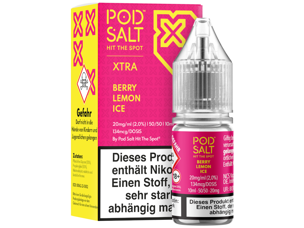 Pod Salt X - Berry Lemon Ice - Nikotinsalz Liquid 20 mg/ml 100er Packung