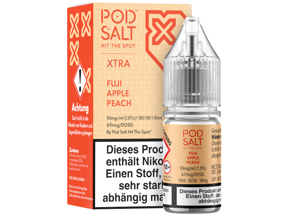 Pod Salt X - Fuji Apple Peach - Nikotinsalz Liquid 10 mg/ml