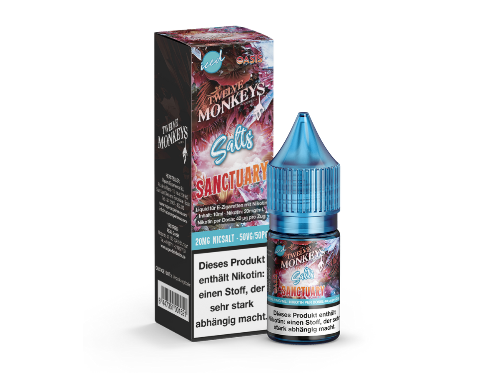 Twelve Monkeys - Iced - Sanctuary - Nikotinsalz Liquid 20 mg/ml 10er Packung