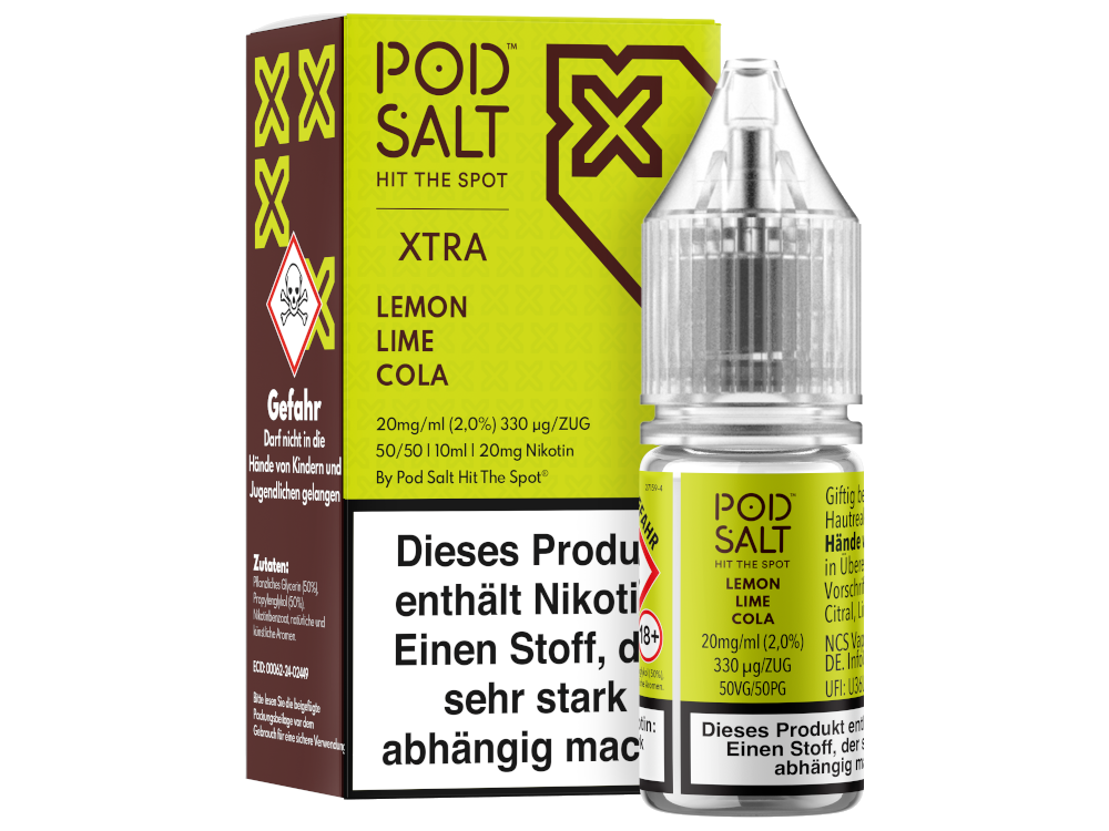Pod Salt X - Lemon Lime Cola - Nikotinsalz Liquid 20 mg/ml