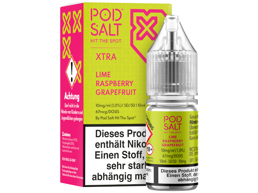Pod Salt X - Lime Raspberry Grapefruit - Nikotinsalz Liquid 10 mg/ml 5er Packung