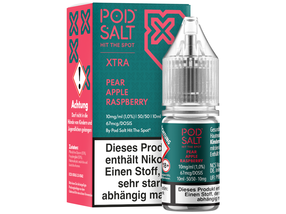 Pod Salt X - Pear Apple Raspberry - Nikotinsalz Liquid 10 mg/ml 100er Packung