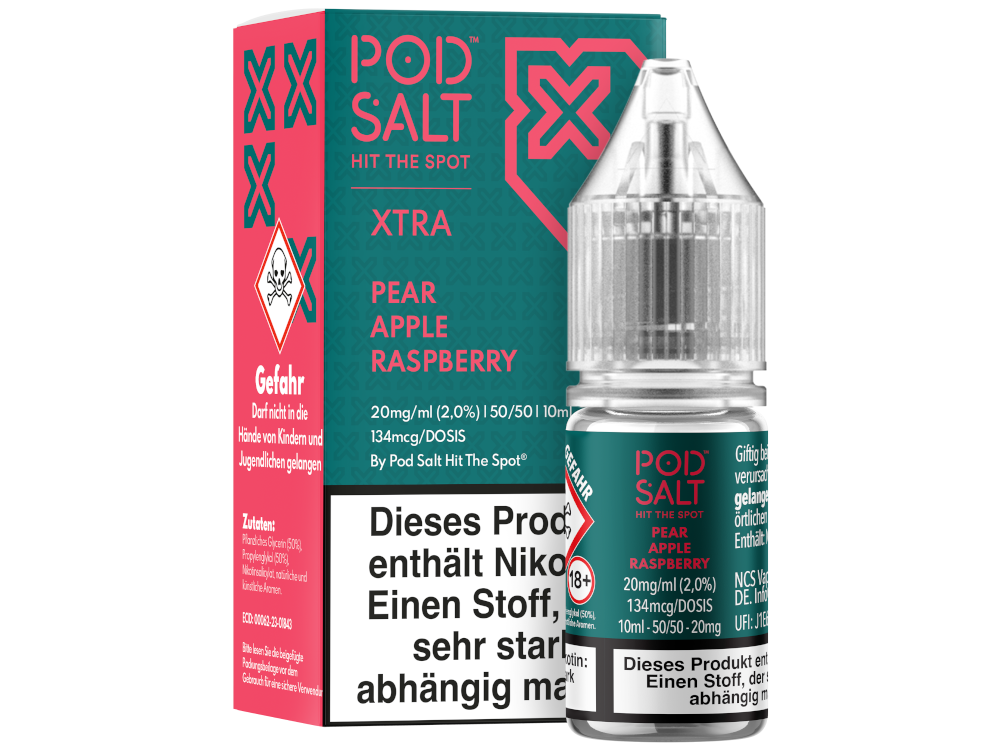 Pod Salt X - Pear Apple Raspberry - Nikotinsalz Liquid 20 mg/ml