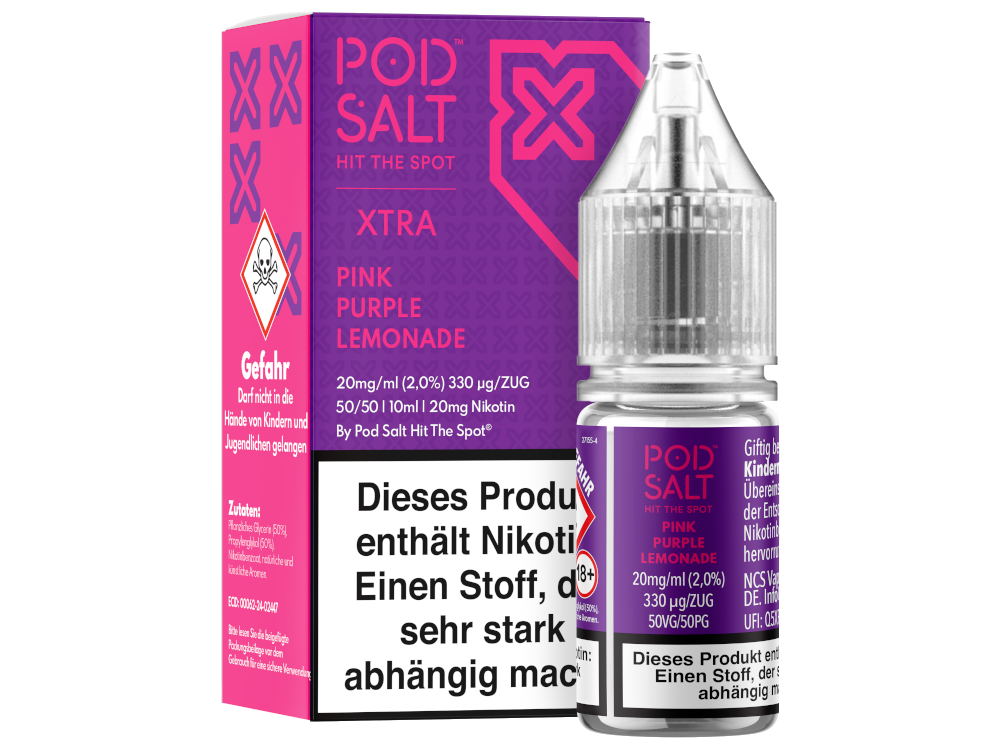 Pod Salt X - Pink Purple Lemonade - Nikotinsalz Liquid 20 mg/ml 5er Packung