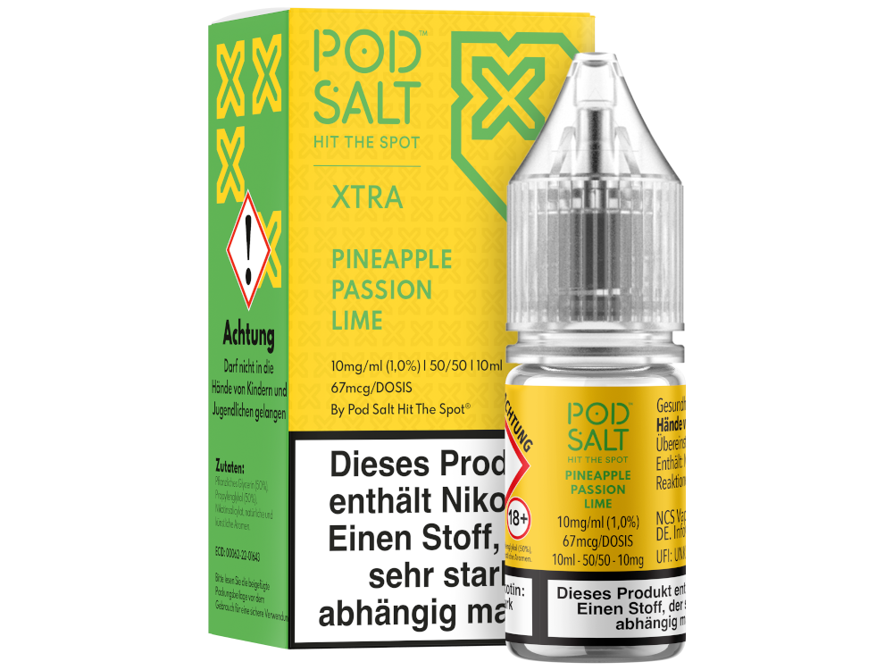 Pod Salt X - Pineapple Passion Lime - Nikotinsalz Liquid 10 mg/ml