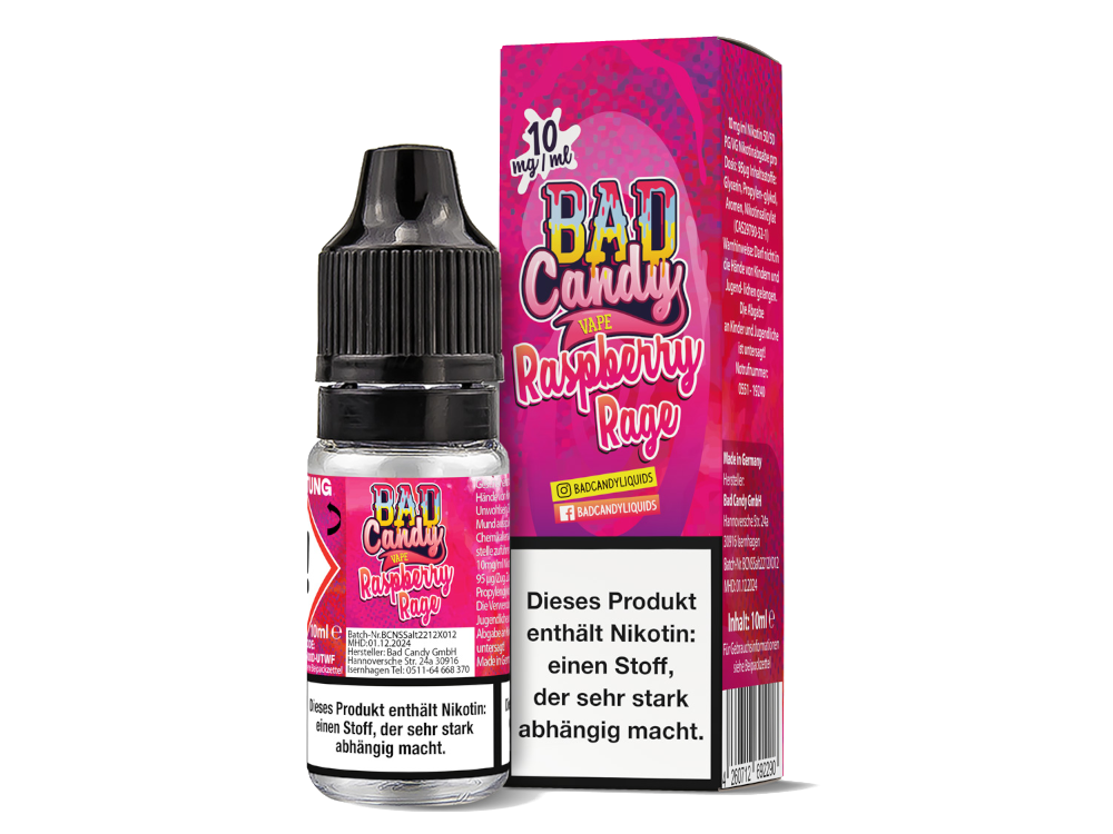 Bad Candy Liquids - Raspberry Rage - Nikotinsalz Liquid 10 mg/ml 10er Packung