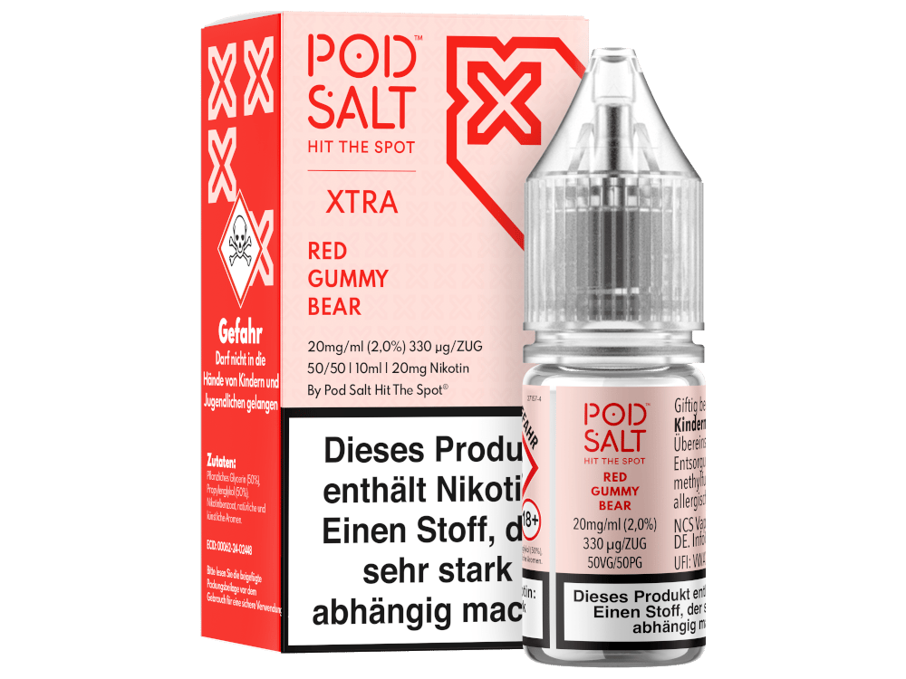 Pod Salt X - Red Gummy Bear - Nikotinsalz Liquid 20 mg/ml