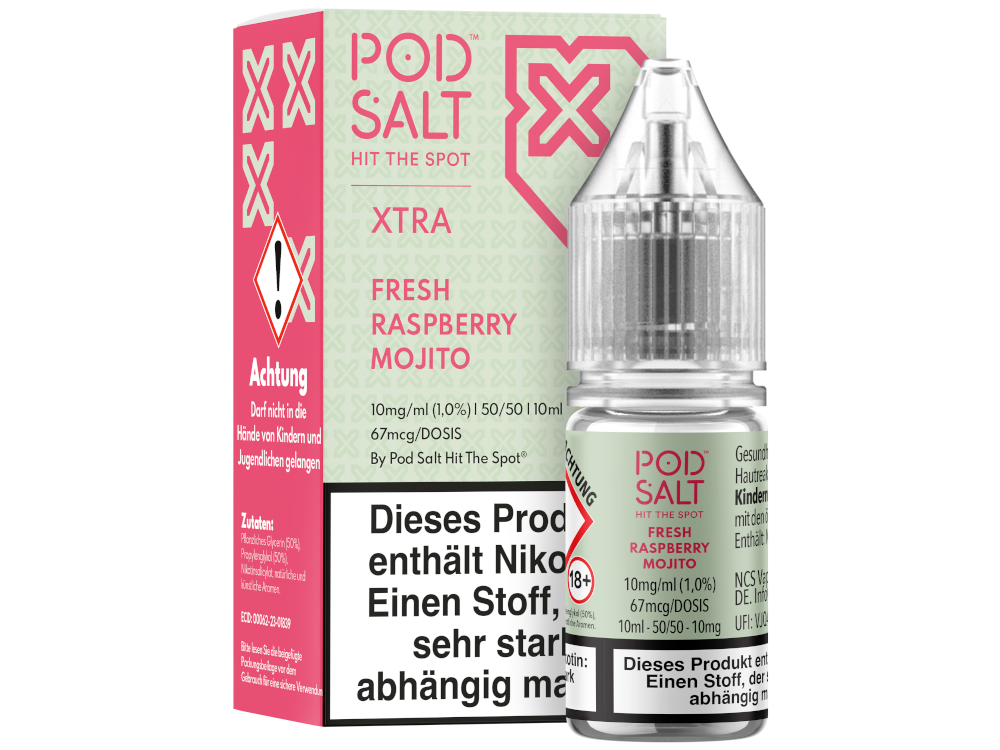 Pod Salt X - Fresh Rasperry Mojito - Nikotinsalz Liquid 10 mg/ml 100er Packung
