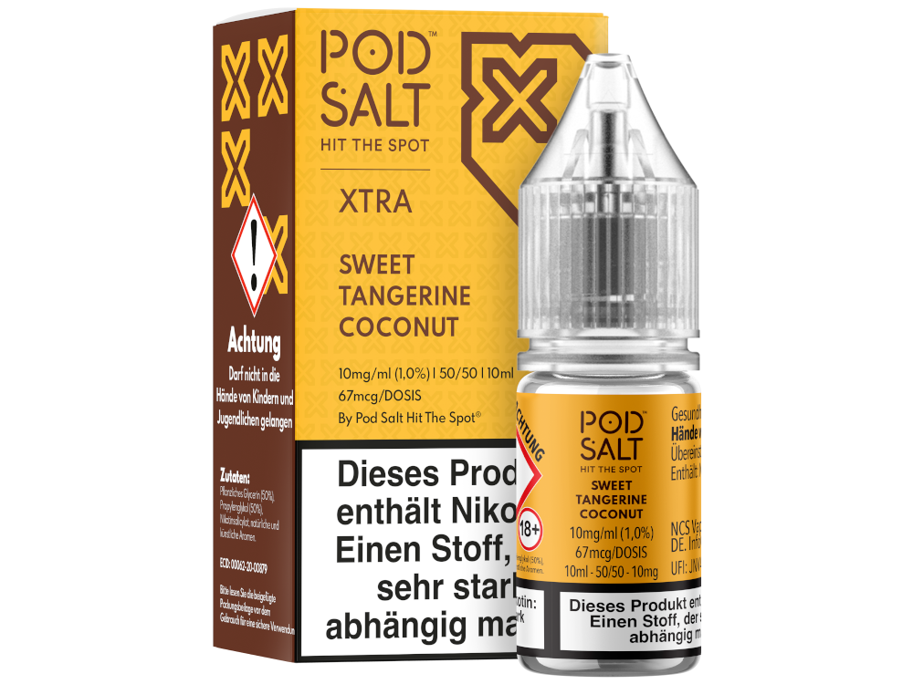 Pod Salt X - Sweet Tangerine Coconut - Nikotinsalz Liquid 10 mg/ml